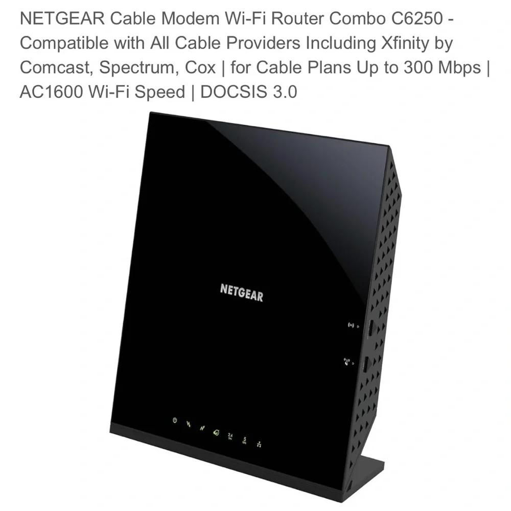 NETGEAR Black Modem-Router Combo - Picture 1 of 8